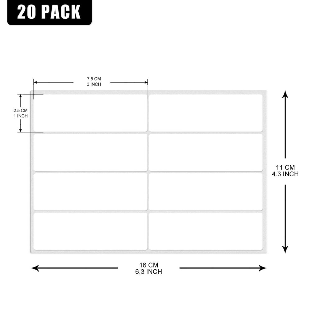 2684 White Color Coding Labels 3 × 1 Inches Self-Adhesive Rectangle - Picture 7 of 9